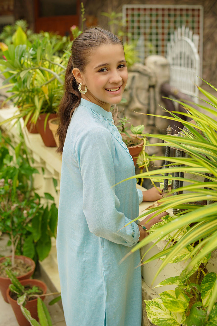 Khaddar Embellished 2 Pc Suit - Wear Ochre
