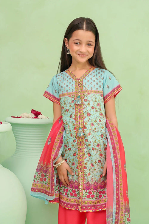 Best Poly Lawn Digital Printed 3 Pc Suit - Wear Ochre -