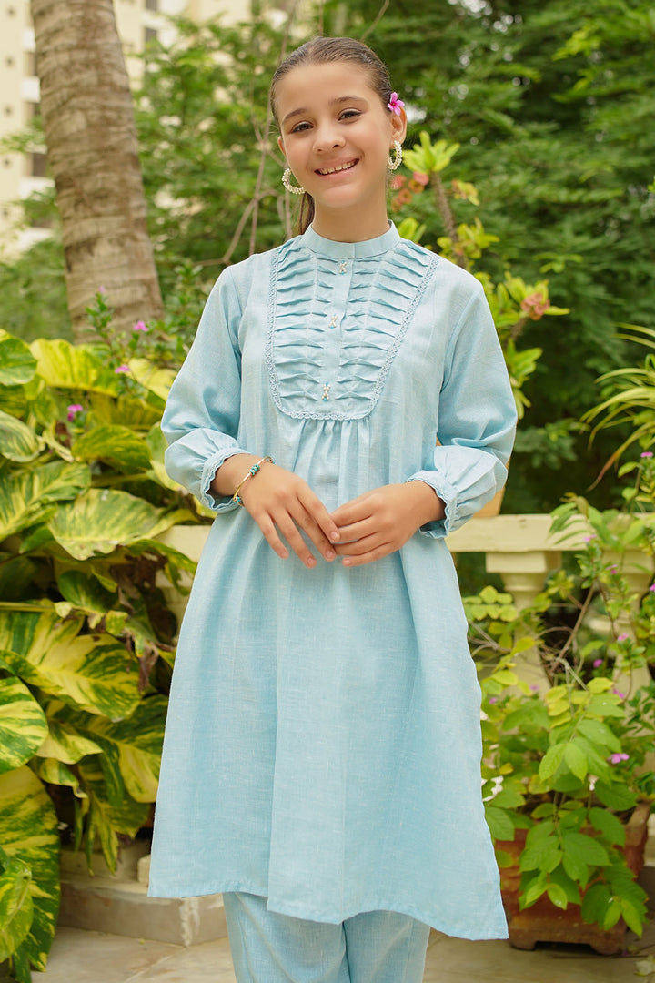 Khaddar Embellished 2 Pc Suit - Wear Ochre