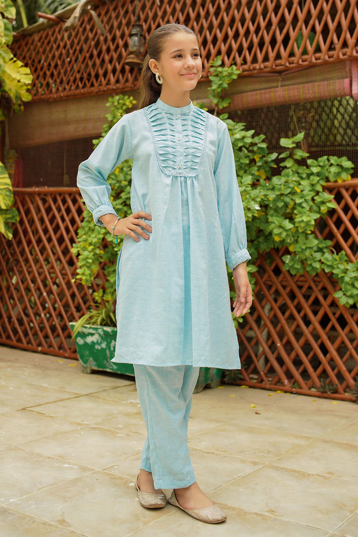 Khaddar Embellished 2 Pc Suit - Wear Ochre