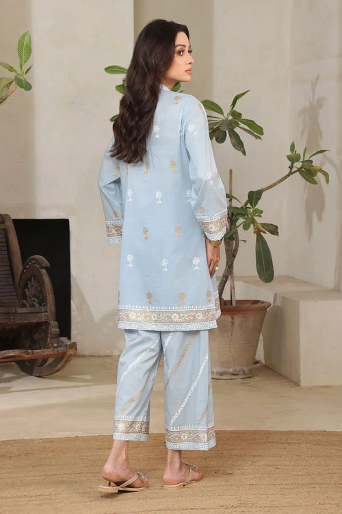 Best Women's Rod Silk Block Printed Women's 2 Pc Suit - Wear Ochre -