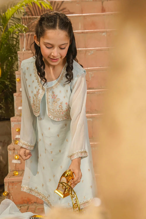Best Chiffon Embroidered 3 Pc Suit - Wear Ochre -