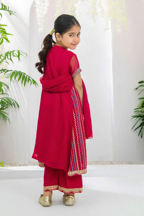 Best Chiffon Embroidered 3 Pc Suit - Wear Ochre -