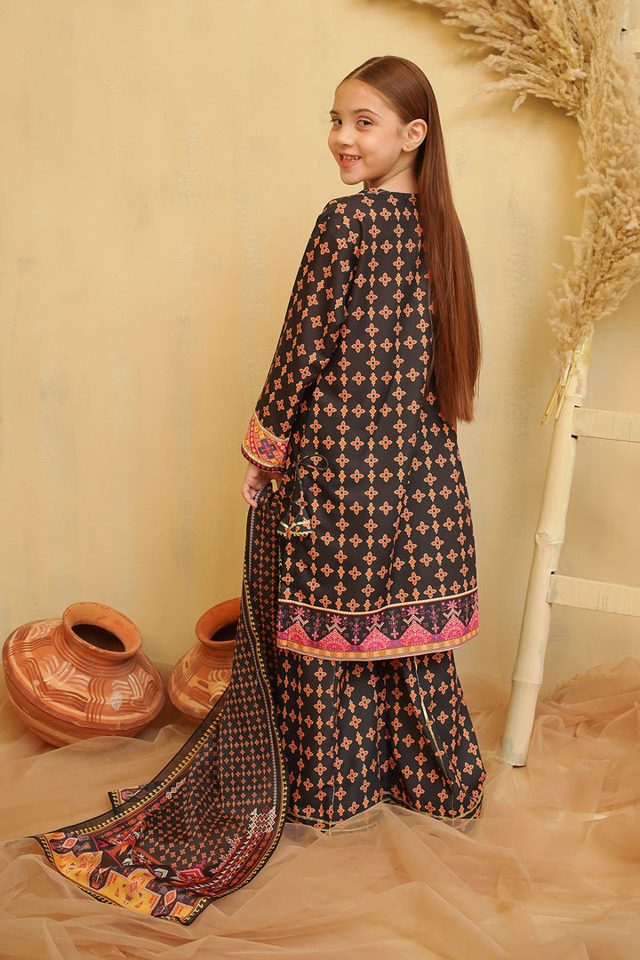 Swiss Lawn Digital Printed 3 Pc Suit - Wear Ochre