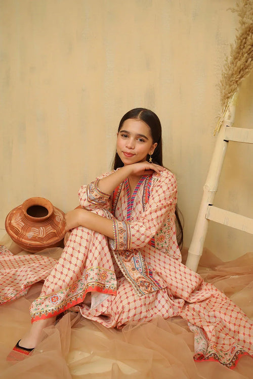 Best Swiss Lawn Digital Printed 3 Pc Suit - Wear Ochre -