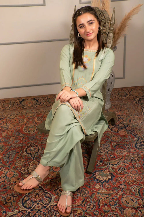 Best Cotton Embroidered 2 Pc Suit - Wear Ochre -