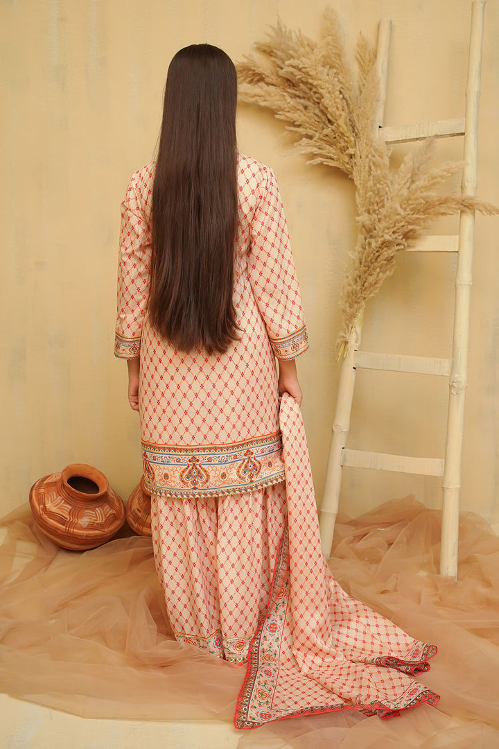 Swiss Lawn Digital Printed 3 Pc Suit - Wear Ochre