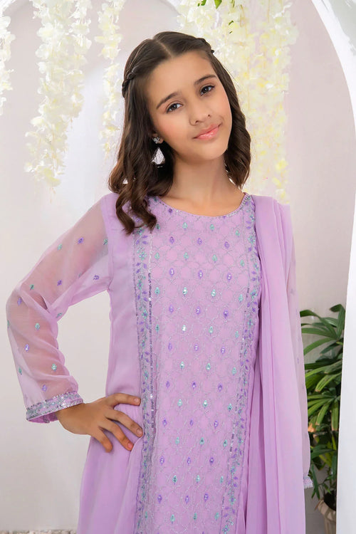 Best Chiffon Embroidered 3 Pc Suit - Wear Ochre -