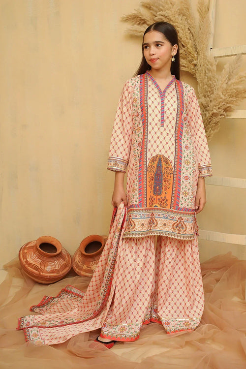 Best Swiss Lawn Digital Printed 3 Pc Suit - Wear Ochre -
