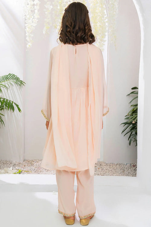 Best Chiffon Embroidered 3 Pc Suit - Wear Ochre -