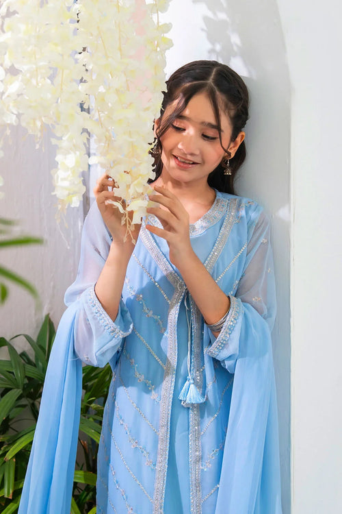 Best Chiffon Embroidered 3 Pc Suit - Wear Ochre -