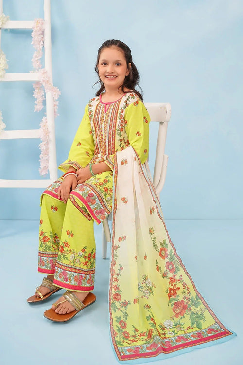 Best Poly Lawn Digital Printed 3 Pc Suit - Wear Ochre -