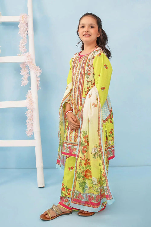 Best Poly Lawn Digital Printed 3 Pc Suit - Wear Ochre -