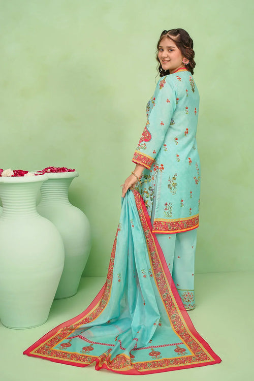 Best Poly Lawn Digital Printed 3 Pc Suit - Wear Ochre -