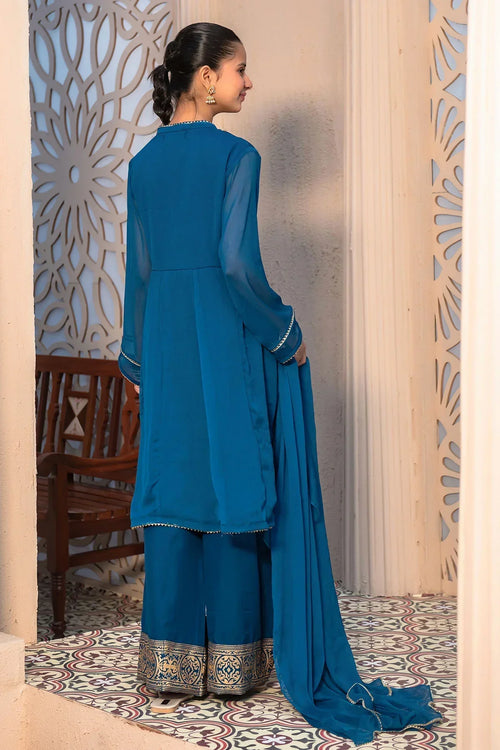 Best Chiffon Hand Adda Work 3 Pc Suit - Wear Ochre -