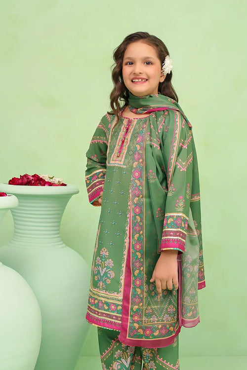 Best Poly Lawn Digital Printed 3 Pc Suit - Wear Ochre -