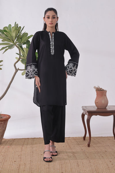 Cotton Embroidered Women's 2 Pc Suit