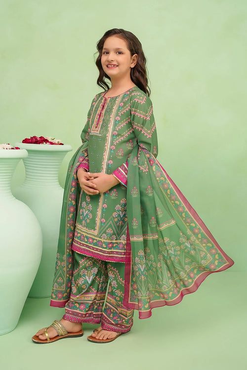 Best Poly Lawn Digital Printed 3 Pc Suit - Wear Ochre -