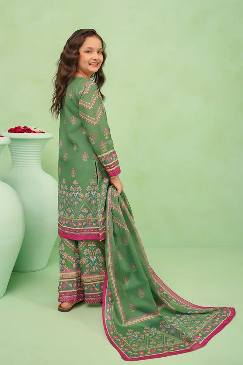Best Poly Lawn Digital Printed 3 Pc Suit - Wear Ochre -