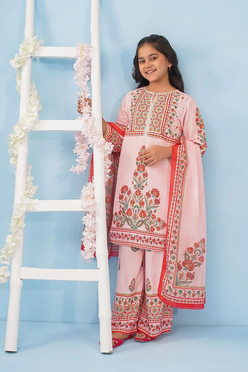 Best Poly Lawn Digital Printed 3 Pc Suit - Wear Ochre -