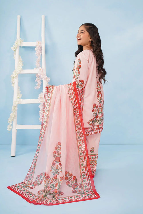 Best Poly Lawn Digital Printed 3 Pc Suit - Wear Ochre -