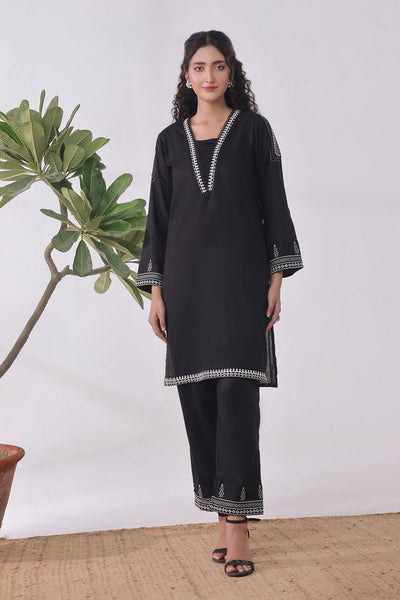Cotton Embroidered Women's 2 Pc Suit