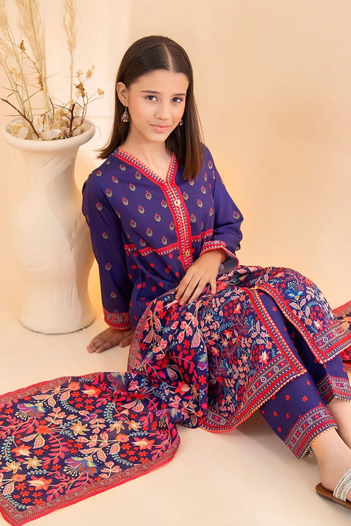 Best Poly Lawn Digital Printed 3 Pc Suit - Wear Ochre -
