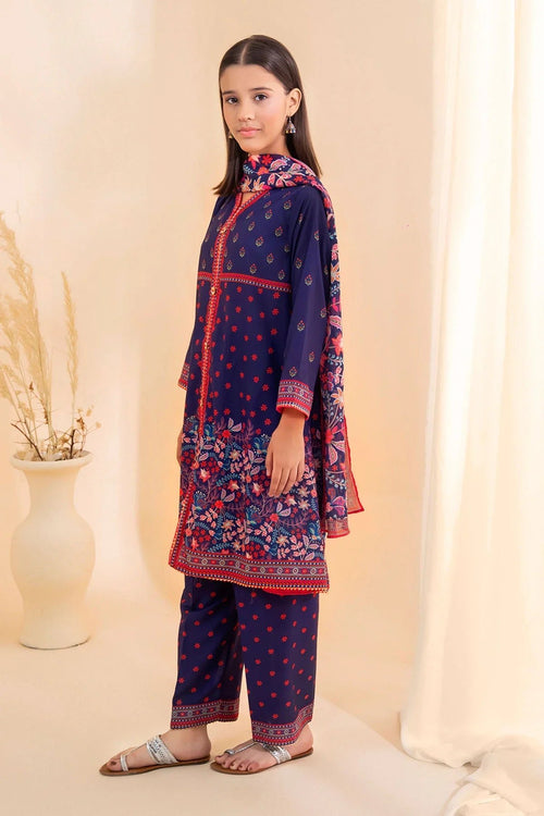Best Poly Lawn Digital Printed 3 Pc Suit - Wear Ochre -
