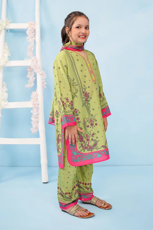 Best Poly Lawn Digital Printed 3 Pc Suit - Wear Ochre -
