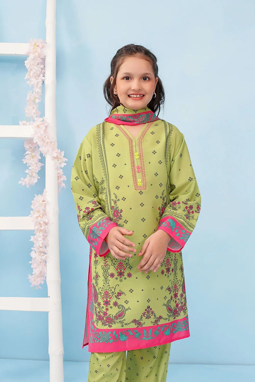 Best Poly Lawn Digital Printed 3 Pc Suit - Wear Ochre -