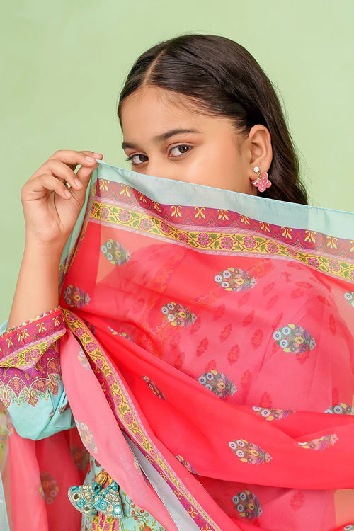 Best Poly Lawn Digital Printed 3 Pc Suit - Wear Ochre -