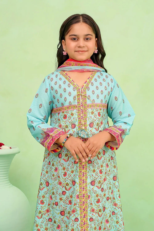 Best Poly Lawn Digital Printed 3 Pc Suit - Wear Ochre -