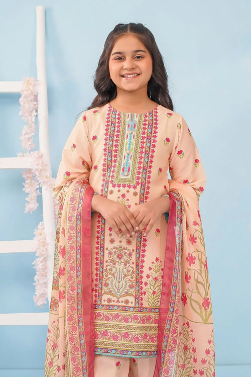 Best Poly Lawn Digital Printed 3 Pc Suit - Wear Ochre -