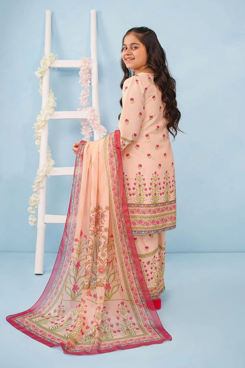 Best Poly Lawn Digital Printed 3 Pc Suit - Wear Ochre -