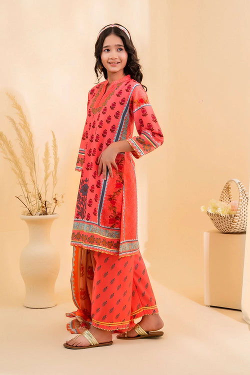 Best Poly Lawn Digital Printed 3 Pc Suit - Wear Ochre -