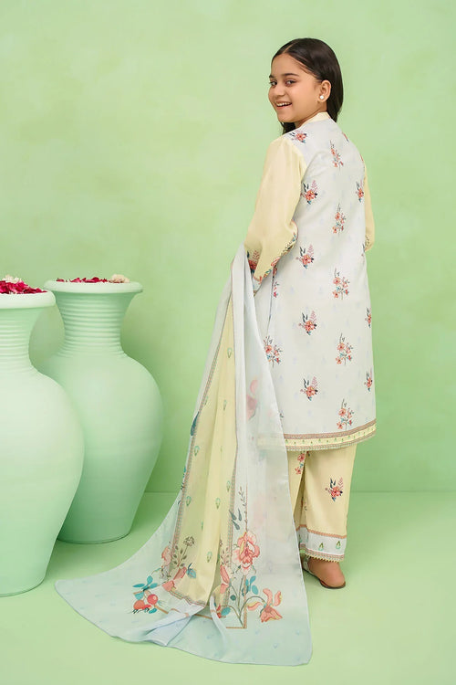 Best Poly Lawn Digital Printed 3 Pc Suit - Wear Ochre -