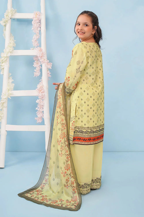 Best Poly Lawn Digital Printed 3 Pc Suit - Wear Ochre -