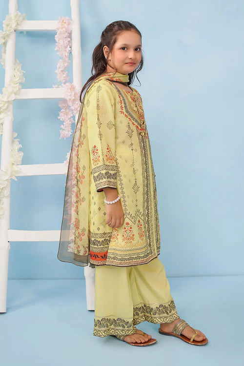 Best Poly Lawn Digital Printed 3 Pc Suit - Wear Ochre -