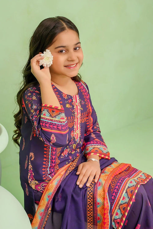 Best Poly Lawn Digital Printed 3 Pc Suit - Wear Ochre -