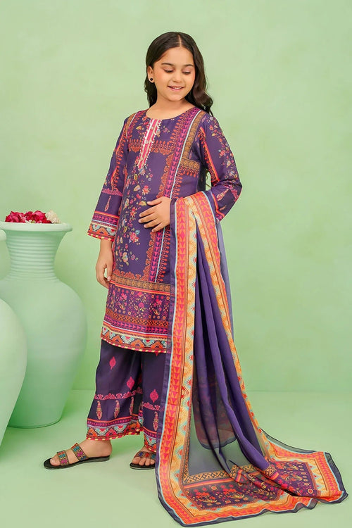 Best Poly Lawn Digital Printed 3 Pc Suit - Wear Ochre -