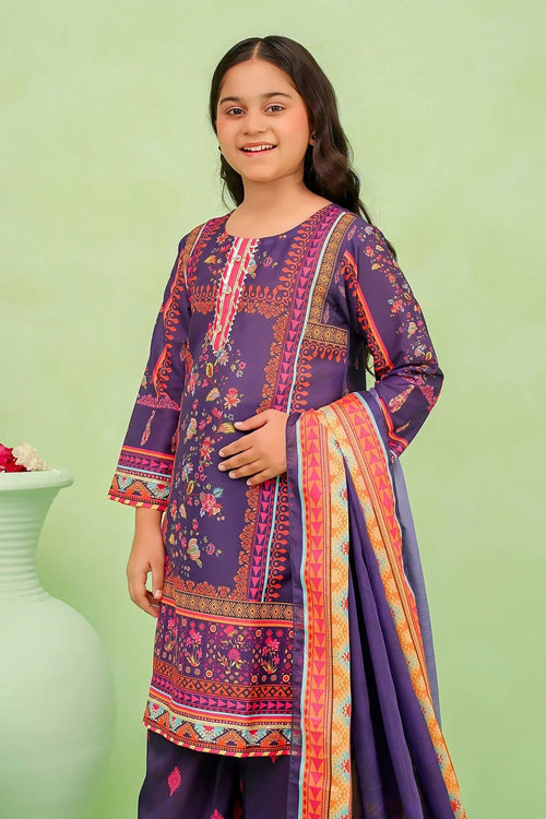 Best Poly Lawn Digital Printed 3 Pc Suit - Wear Ochre -