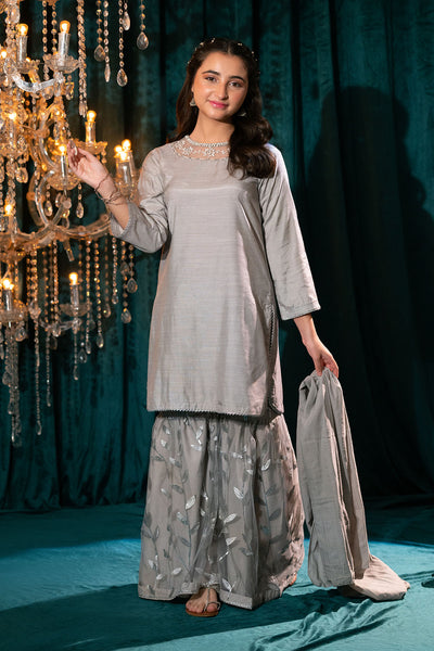 Cotton Silk Hand Adda Work 3 Pc Suit
