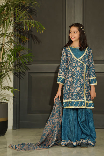 Herringbone Digital Printed 3 Pc Suit