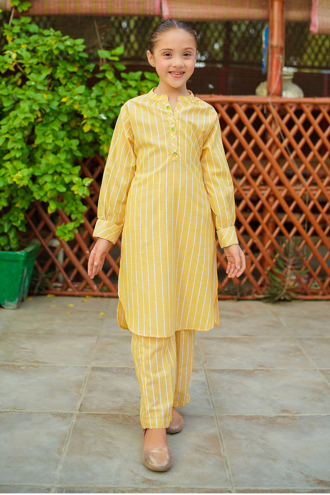 Chambray Cotton 2 Pc Suit - Wear Ochre