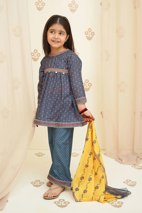 Best Swiss Lawn Digital Printed 3 Pc Suit - Wear Ochre -