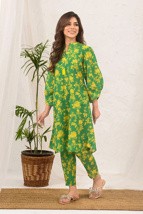 Best Swiss Lawn Digital Printed 2 Pc Suit - Wear Ochre -