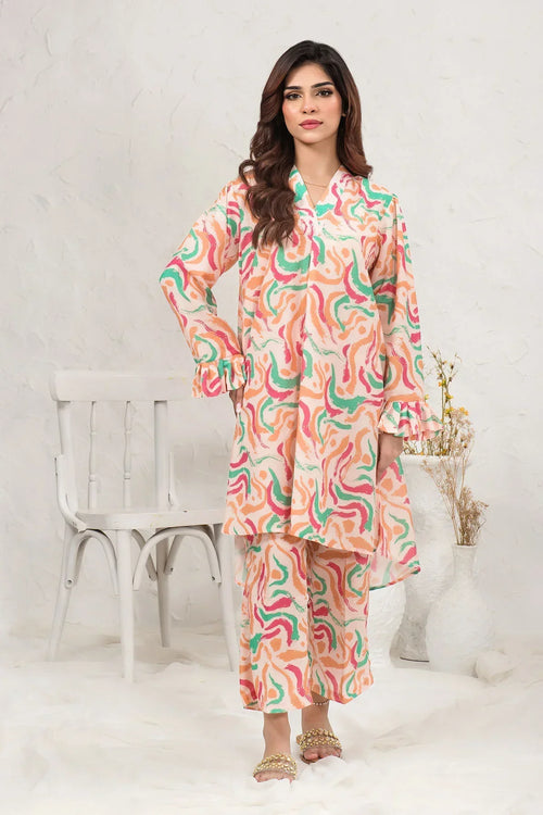 Best Swiss Lawn Digital Printed 2 Pc Suit - Wear Ochre -