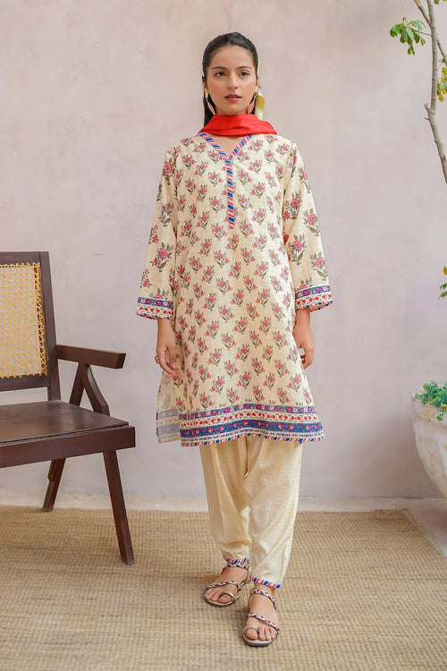 Best Swiss Lawn Digital Printed 3 Pc Suit - Wear Ochre -