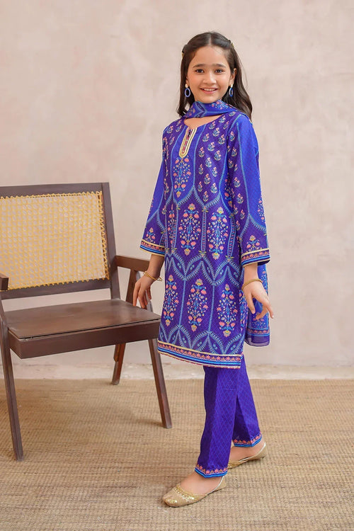 Best Swiss Lawn Digital Printed 3 Pc Suit - Wear Ochre -