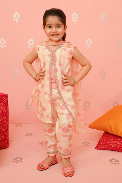 Cotton Silk Printed 3 Pc Suit